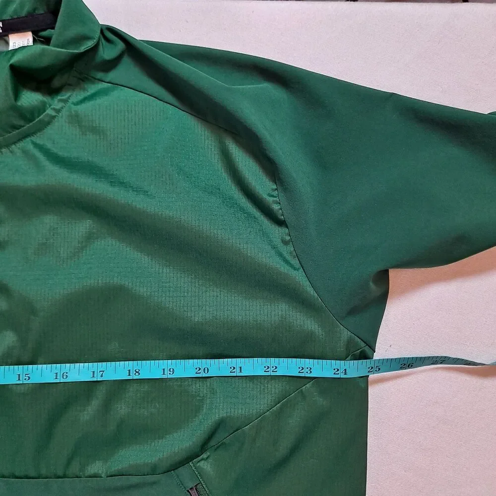 Adidas Mens Sideline 1/4 Zip Short Sleeve Pullover Shirt Size L Dark Green